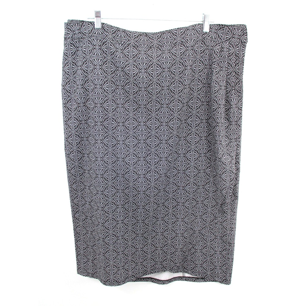 RIP SKIRT HAWAII Gray Geometric Midi Wrap Skirt Womens XXL Beach Travel Summer
